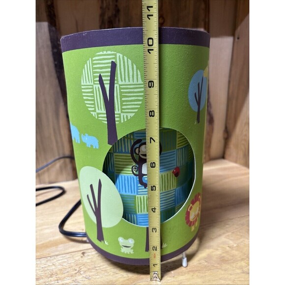 Circo "Wild Safari Collection" Table Lamp Dual Layer Shade Monkeys Elephant - Picture 10 of 11